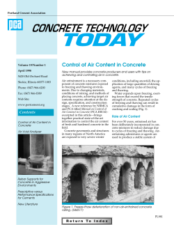 Control of Air Content in Concrete