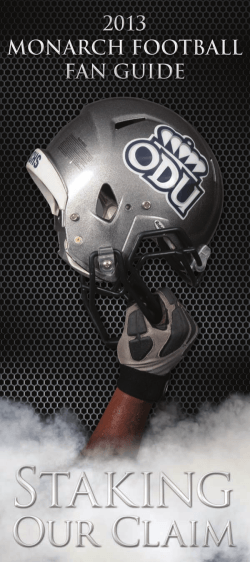 2013 ODU Football Fan Guide