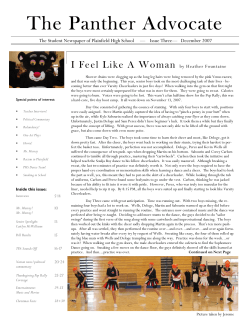 The Panther Advocate I Feel Like A Woman by Heather Fountaine