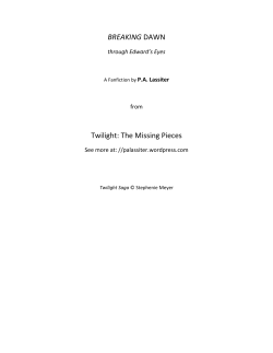 BREAKING Twilight: The Missing Pieces  through Edward’s Eyes