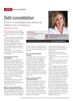 S Debt consolidation How to consolidate your personal debt to rein in finances