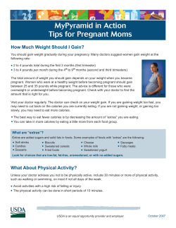 MyPyramid in Action Tips for Pregnant Moms