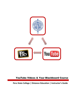 YouTube Videos &amp; Your Blackboard Course