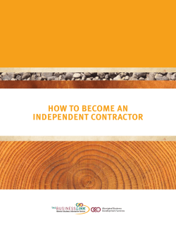 How to Become an Independent contractor