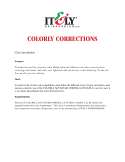 COLORLY CORRECTIONS Class description: