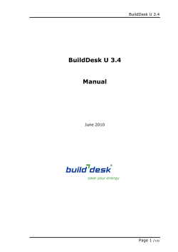 BuildDesk U 3.4  Manual June 2010