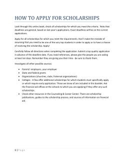 HOW TO APPLY FOR SCHOLARSHIPS 