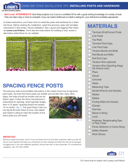 CHAIN LINK FENCE INSTALLATION TIPS: INSTALLING POSTS AND HARDWARE