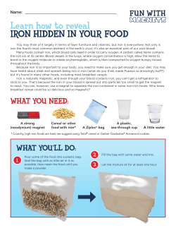 Learn how to reveal IRON HIDDEN IN YOUR FOOD FUN WITH MAGNETS