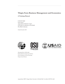 Tilapia Farm Business Management and Economics: A Training Manual