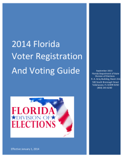 2014 Florida Voter Registration And Voting Guide