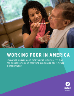 WORKING POOR IN AMERICA
