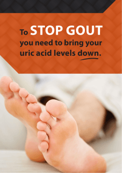 STOP GOUT uric acid levels down. To