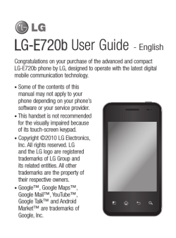 LG-E720b User Guide  - English