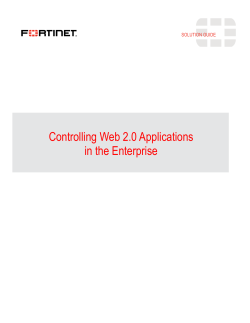 Controlling Web 2.0 Applications in the Enterprise SOLUTION GUIDE