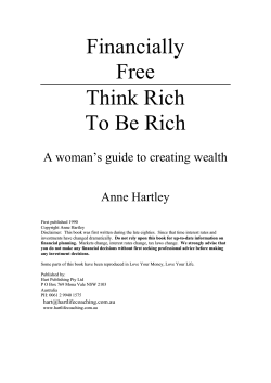 Financially Free Think Rich To Be Rich