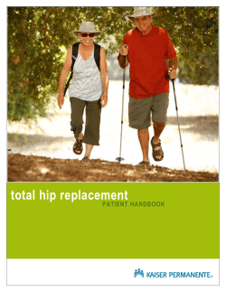 total hip replacement PATIENT HANDBOOK