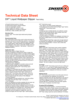 Technical Data Sheet DIF Liquid Wallpaper Stipper