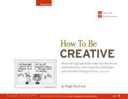 CREATIVE How To Be