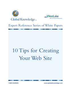 10 Tips for Creating Your Web  Site 1-800-COURSES