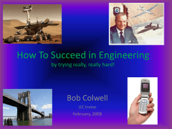 How To Succeed in Engineering Bob Colwell by trying really, really hard!