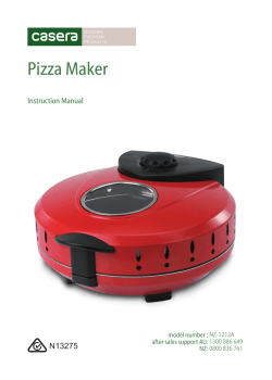 Pizza Maker N13275 Instruction Manual NZ-1212A