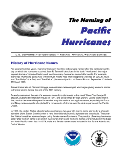 Pacific Hurricanes The Naming of History of Hurricane Names