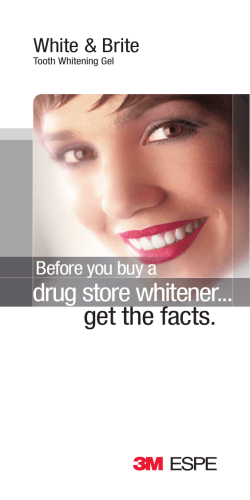 drug store whitener... get the facts. White &amp; Brite