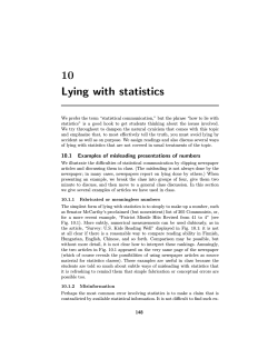 10 Lying with statistics
