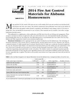 M 2014 Fire Ant Control Materials for Alabama Homeowners