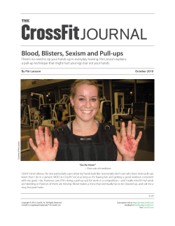 JOURNAL Blood, Blisters, Sexism and Pull-ups THE