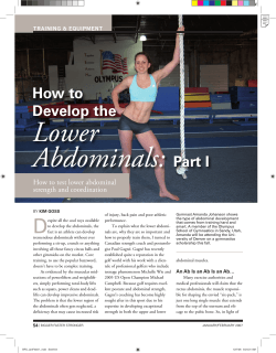Lower Abdominals: D How to