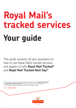 Royal Mail’s tracked services Your guide