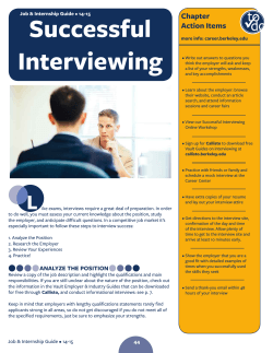 Successful Interviewing  to