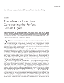 The Infamous Hourglass: Constructing the Perfect Female Figure 1