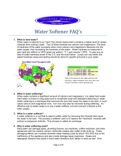 Water Softener FAQ’s