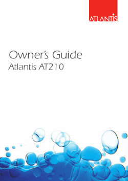 Owner’s Guide Atlantis AT210