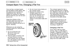 Compact Spare Tire, Changing a Flat Tire