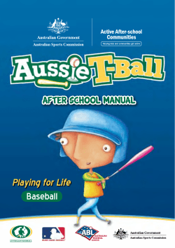 Playing for Life Baseball AFTER SCHOOL MANUAL