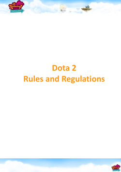 Dota 2 Rules and Regulations