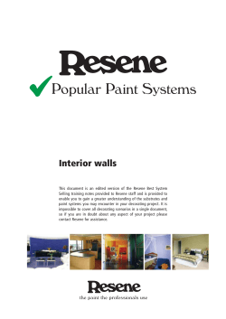 Popular Paint Systems Interior walls