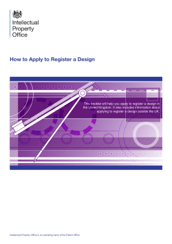 How to Apply to Register a Design