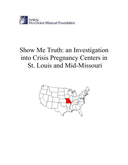 Show Me Truth: an Investigation into Crisis Pregnancy Centers in