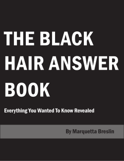 THE BLACK HAIR ANSWER BOOK By Marquetta Breslin