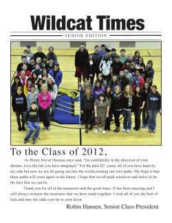 Wildcat Times  To the Class of 2012,