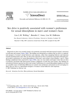 Sex drive is positively associated with women’s preferences