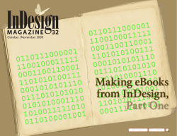 Making eBooks from InDesign, Part One