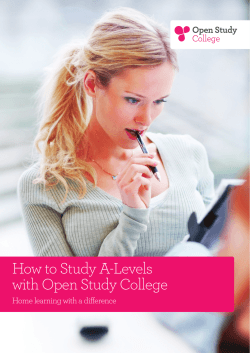 How to Study A-Levels with Open Study College