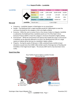 Landslide Final – Landslide Hazard Profile