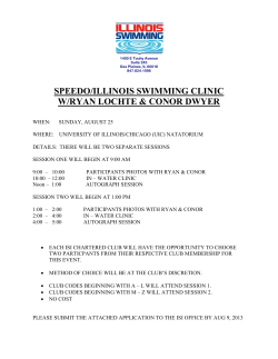 SPEEDO/ILLINOIS SWIMMING CLINIC W/RYAN LOCHTE &amp; CONOR DWYER